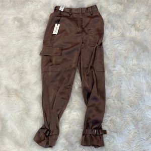 babaton aritzia silk cargo pants